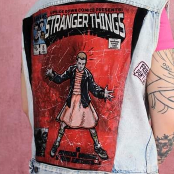 SOLD @MARKET! Vintage Levi's Stranger things red tag custom vest! Hollywood! - Picture 9 of 15